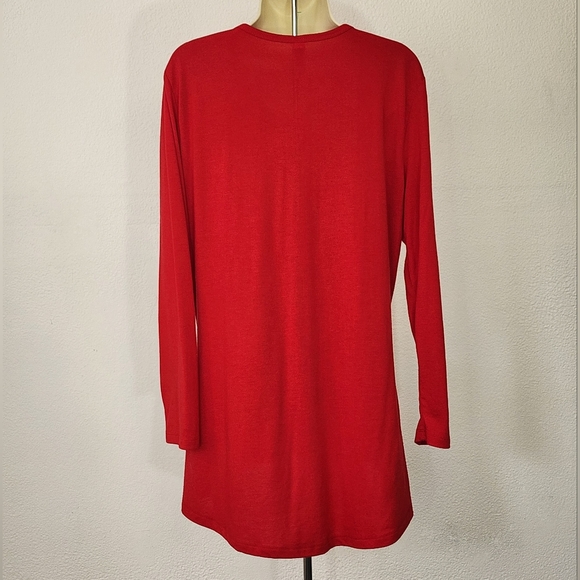 Mac & Belle Tunic Santa Deer Swing Red Size L - Picture 8 of 13